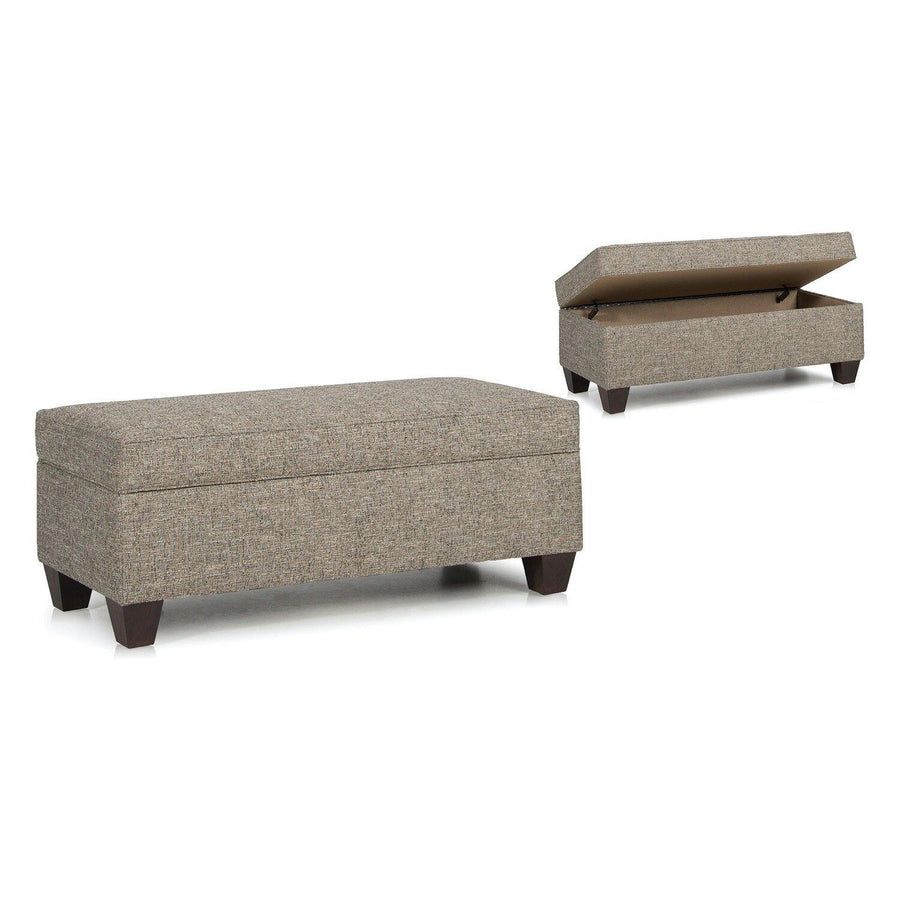 Smith Brothers Storage Ottoman with Tapered Leg (901) - Foothills Amish Furniture