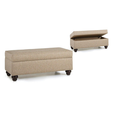 Smith Brothers Storage Ottoman with Turned Leg (901) - Foothills Amish Furniture