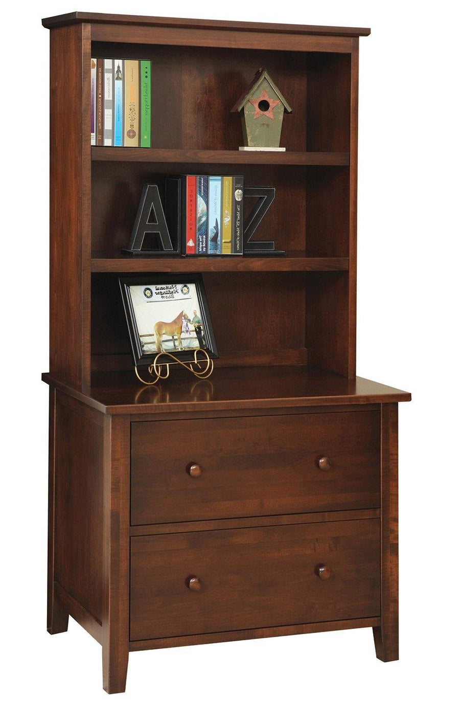 Manhattan Amish Lateral File & Bookshelf - Foothills Amish Furniture