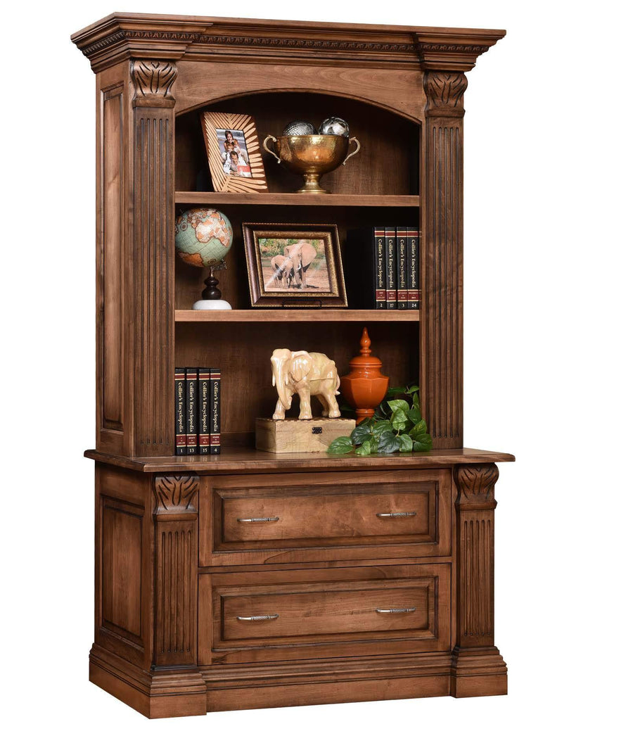 Montereau Amish Lateral File & Hutch - Foothills Amish Furniture