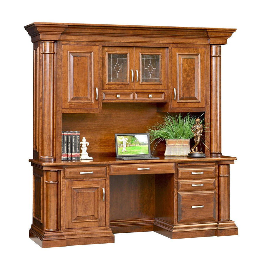 Paris Amish Desk with Hutch Top - Foothills Amish Furniture