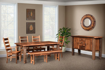 Almanzo Amish Reclaimed Wood Dining Collection - Foothills Amish Furniture