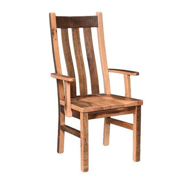 Branson Amish Reclaimed Wood Arm Chair - Foothills Amish Furniture