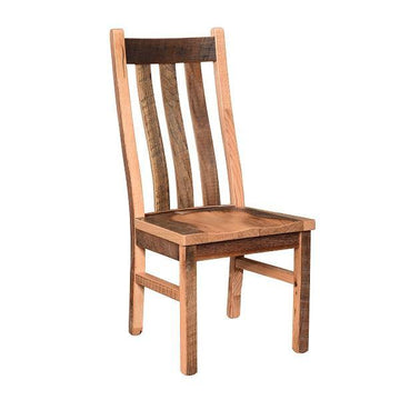Branson Amish Reclaimed Wood Side Chair - Foothills Amish Furniture