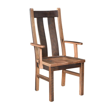 Bristol Amish Reclaimed Wood Arm Chair - Foothills Amish Furniture