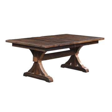 Bristol Amish Extendable Top Reclaimed Wood Dining Table - Foothills Amish Furniture