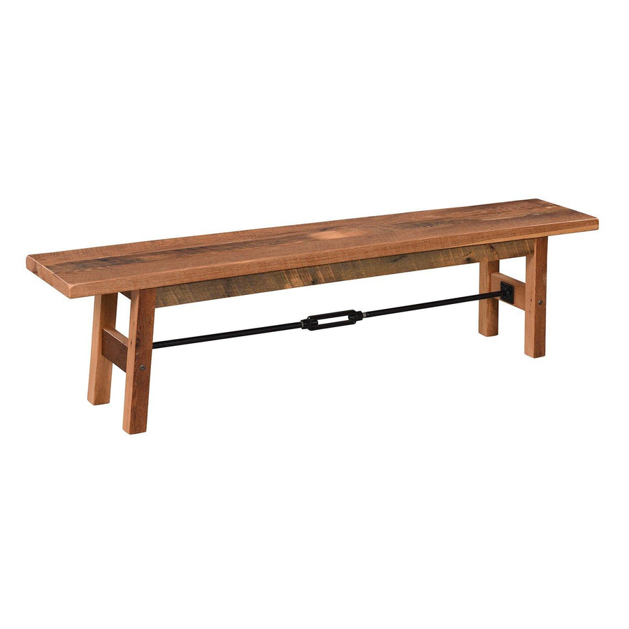 Cleveland Amish Reclaimed Wood Bench - Foothills Amish Furniture