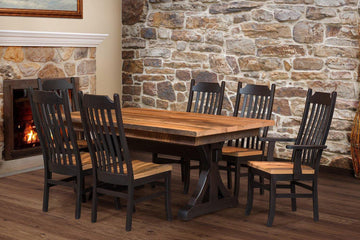 Croft Amish Reclaimed Barnwood Dining Collection - Foothills Amish Furniture