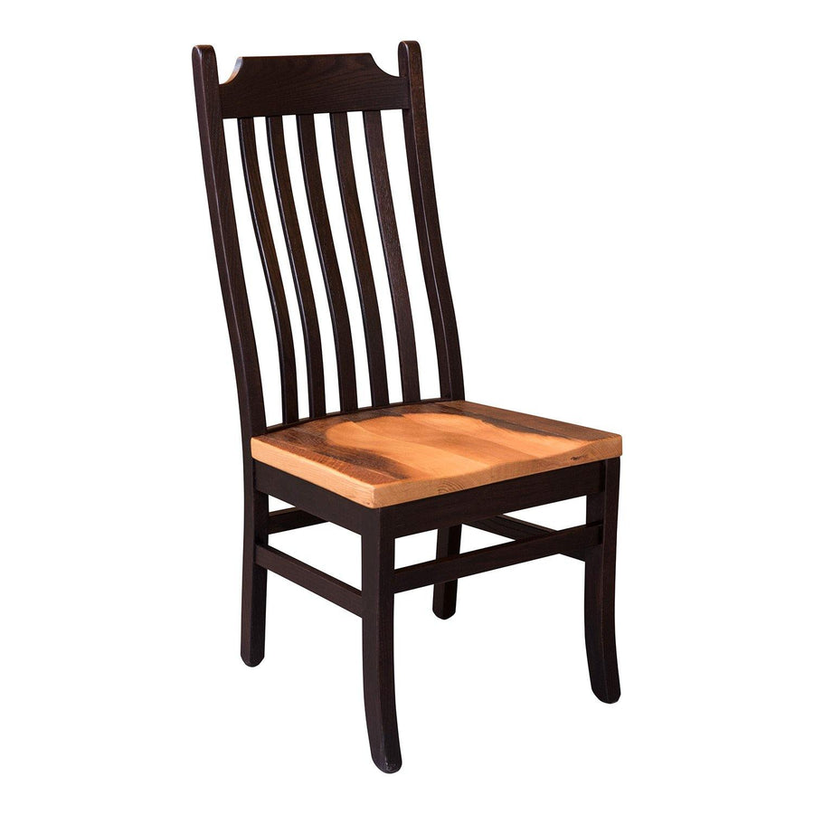 Croft Amish Reclaimed Wood Side Chair (Onyx) - Foothills Amish Furniture