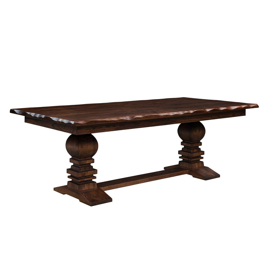 Davinci Amish Solid Round Top Reclaimed Wood Dining Table - Foothills Amish Furniture