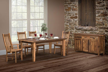 Edinburgh Amish Reclaimed Wood Dining Collection - Foothills Amish Furniture
