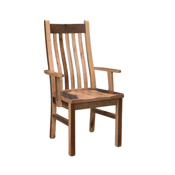 Edinburgh Amish Reclaimed Wood Arm Chair - Foothills Amish Furniture