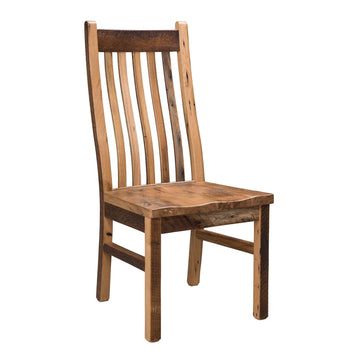 Edinburgh Amish Reclaimed Wood Side Chair - Foothills Amish Furniture