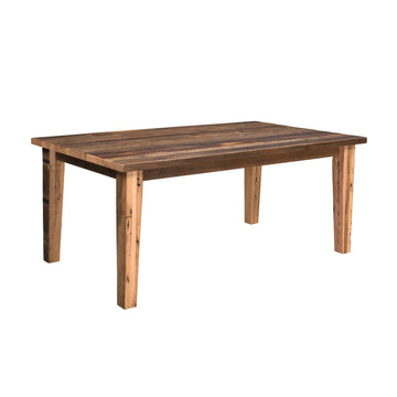 Edinburgh Amish Solid Top Reclaimed Wood Dining Table - Foothills Amish Furniture