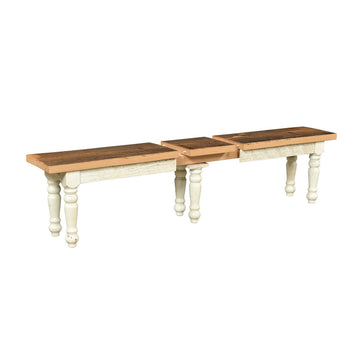 Amish Reclaimed Wood Farmhouse Extend-a-Bench - Foothills Amish Furniture