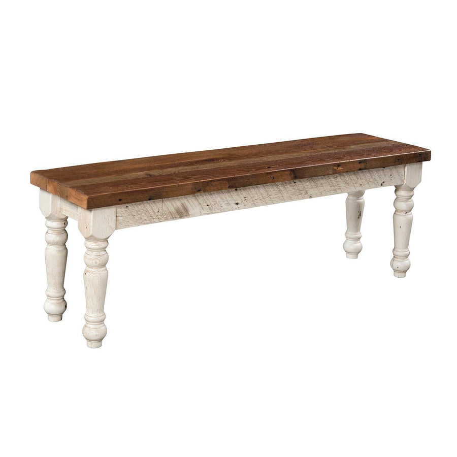 Urban Farmhouse Amish Reclaimed Wood Bench - Foothills Amish Furniture