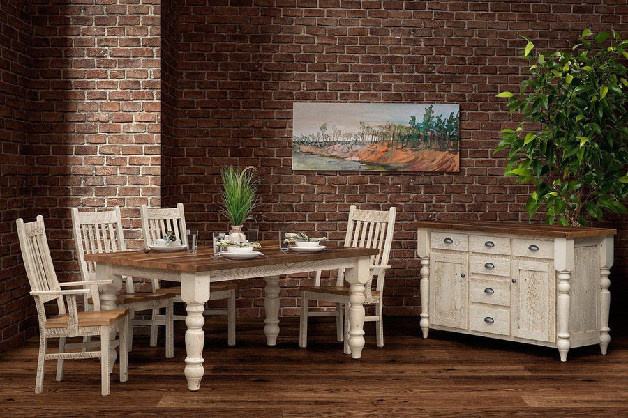 Farmhouse Amish Reclaimed Barnwood Dining Collection - Foothills Amish Furniture