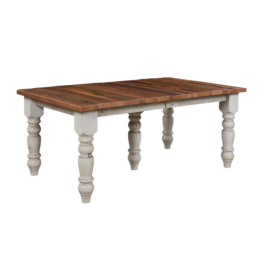 Urban Farmhouse Amish Extendable Top Reclaimed Wood Dining Table - Foothills Amish Furniture