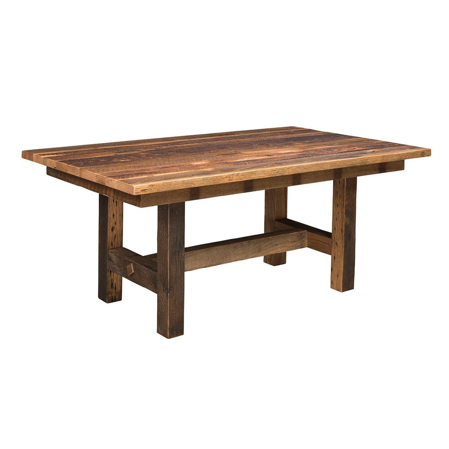 Grove Amish Solid Top Reclaimed Wood Dining Table - Foothills Amish Furniture