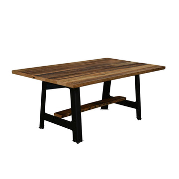 Kings Bridge Amish Solid Top Reclaimed Wood Dining Table - Foothills Amish Furniture