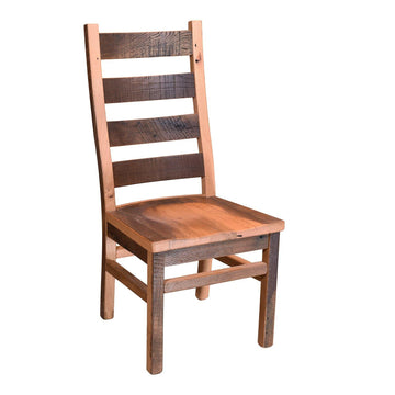 Ladderback Amish Reclaimed Wood Side Chair - Foothills Amish Furniture