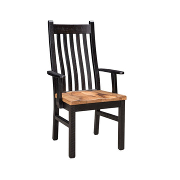 Manchester Amish Reclaimed Wood Arm Chair - Foothills Amish Furniture
