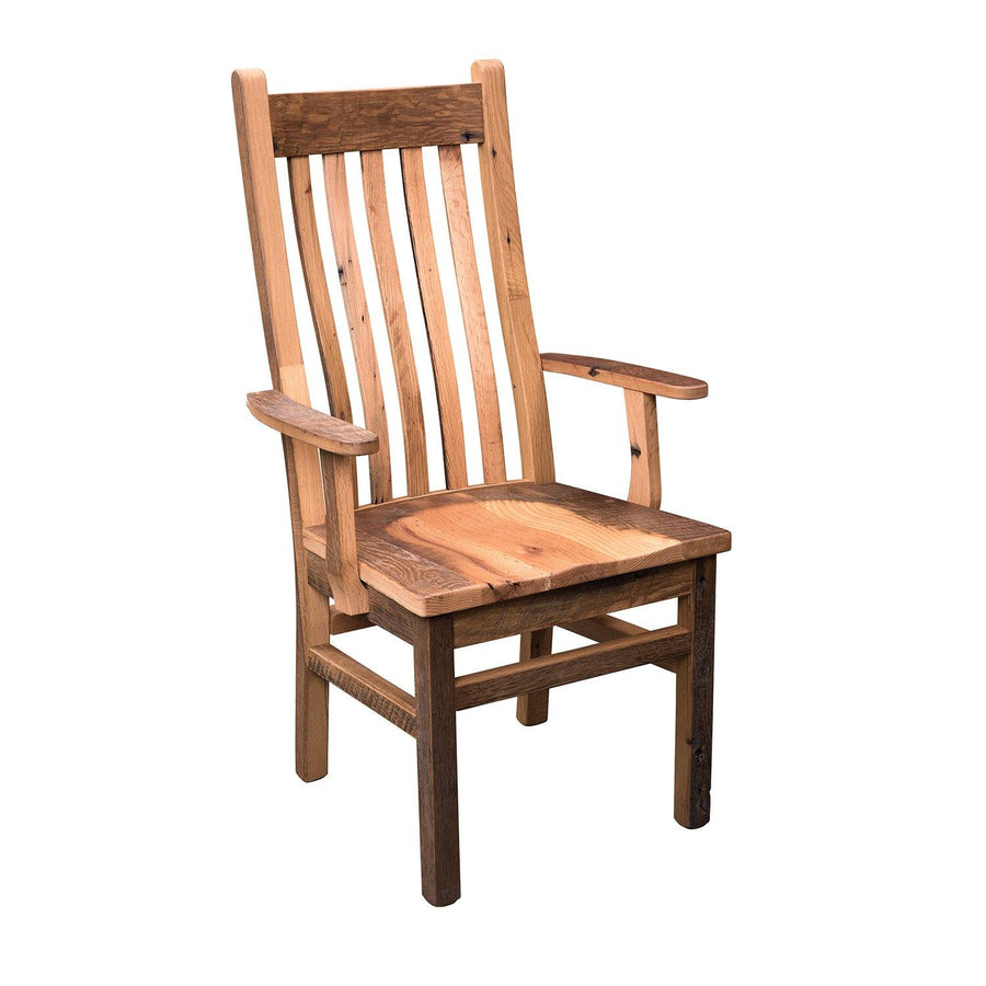 Mission Amish Reclaimed Wood Arm Chair - Foothills Amish Furniture