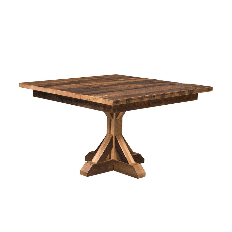 Norwich Amish Solid Top Reclaimed Wood Dining Table - Foothills Amish Furniture