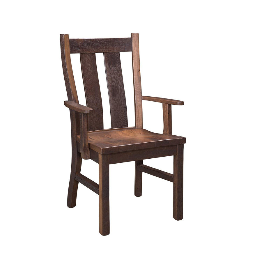 Oxford Amish Reclaimed Wood Arm Chair - Foothills Amish Furniture