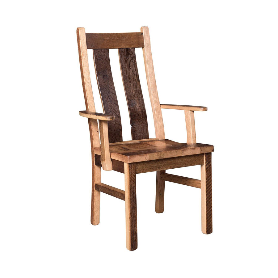 Stretford Amish Reclaimed Wood Arm Chair - Foothills Amish Furniture