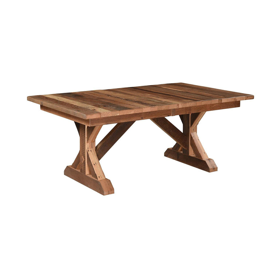 Stretford Amish Extendable Top Reclaimed Wood Dining Table - Foothills Amish Furniture