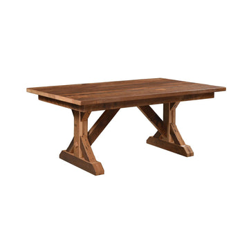 Stretford Amish Solid Top Reclaimed Wood Dining Table - Foothills Amish Furniture