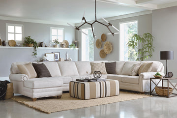 Smith Brothers 253 Fabric Sectional - Foothills Amish Furniture