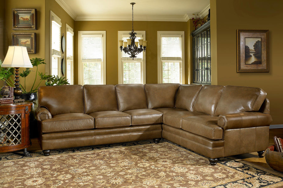 Smith Brothers 5221-B Leather Sectional - Foothills Amish Furniture