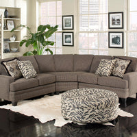 Smith Brothers 5331-C Fabric Sectional & 970 Fabric Ottoman - Foothills Amish Furniture