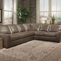 Smith Brothers 8141-B Leather Sectional - Foothills Amish Furniture