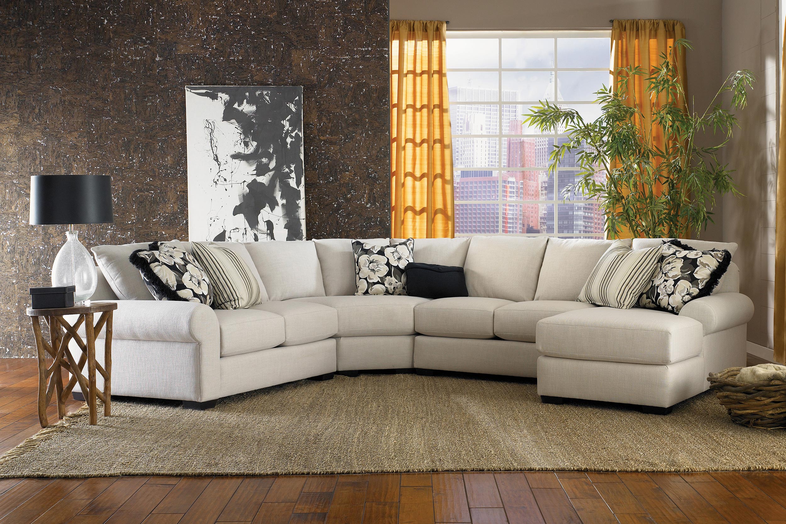 Smith Brothers 8213-A Fabric Sectional – Foothills Amish Furniture